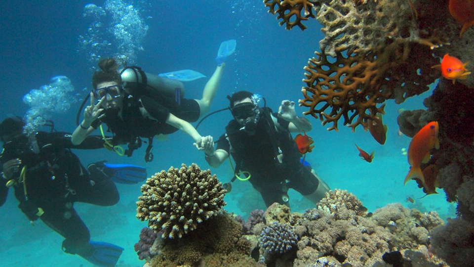 Scuba diving at Netrani Island near Murdeshwar Karnataka
