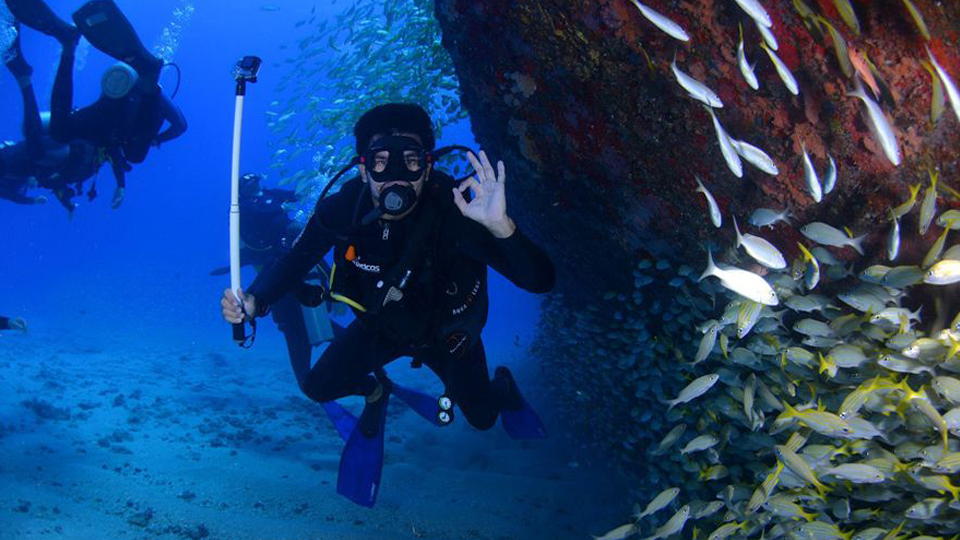 Underwater photography during scuba dive at Netrani Island Murdeshwar
